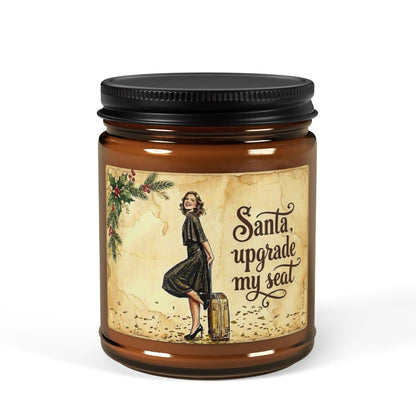Santa, Upgrade My Seat | Vintage Christmas Candle