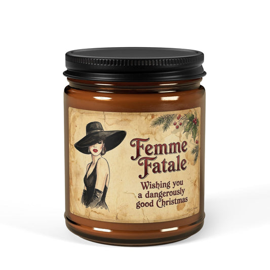Femme Fatale Christmas | Vintage Noir Lady Candle