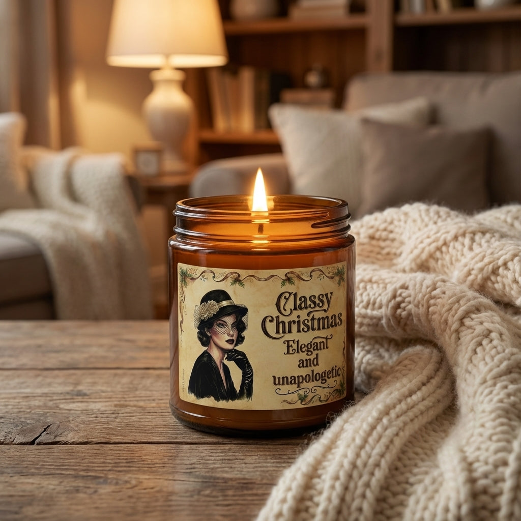 Classy Christmas | Elegant Vintage Lady Candle