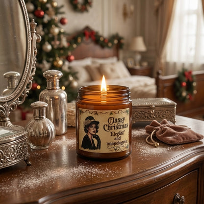 Classy Christmas | Elegant Vintage Lady Candle